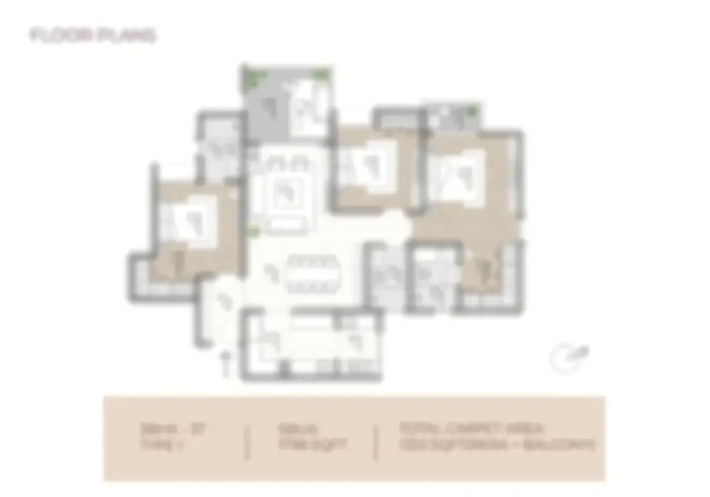 Assetz Codename The Oasis 3 bhk floorplan