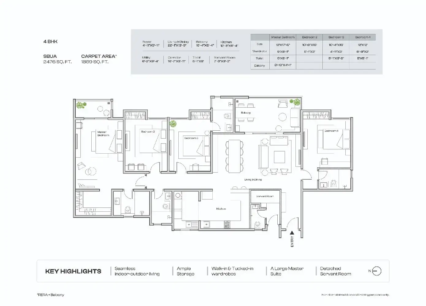 Assetz Codename Micropolis floor plan 4 BHK